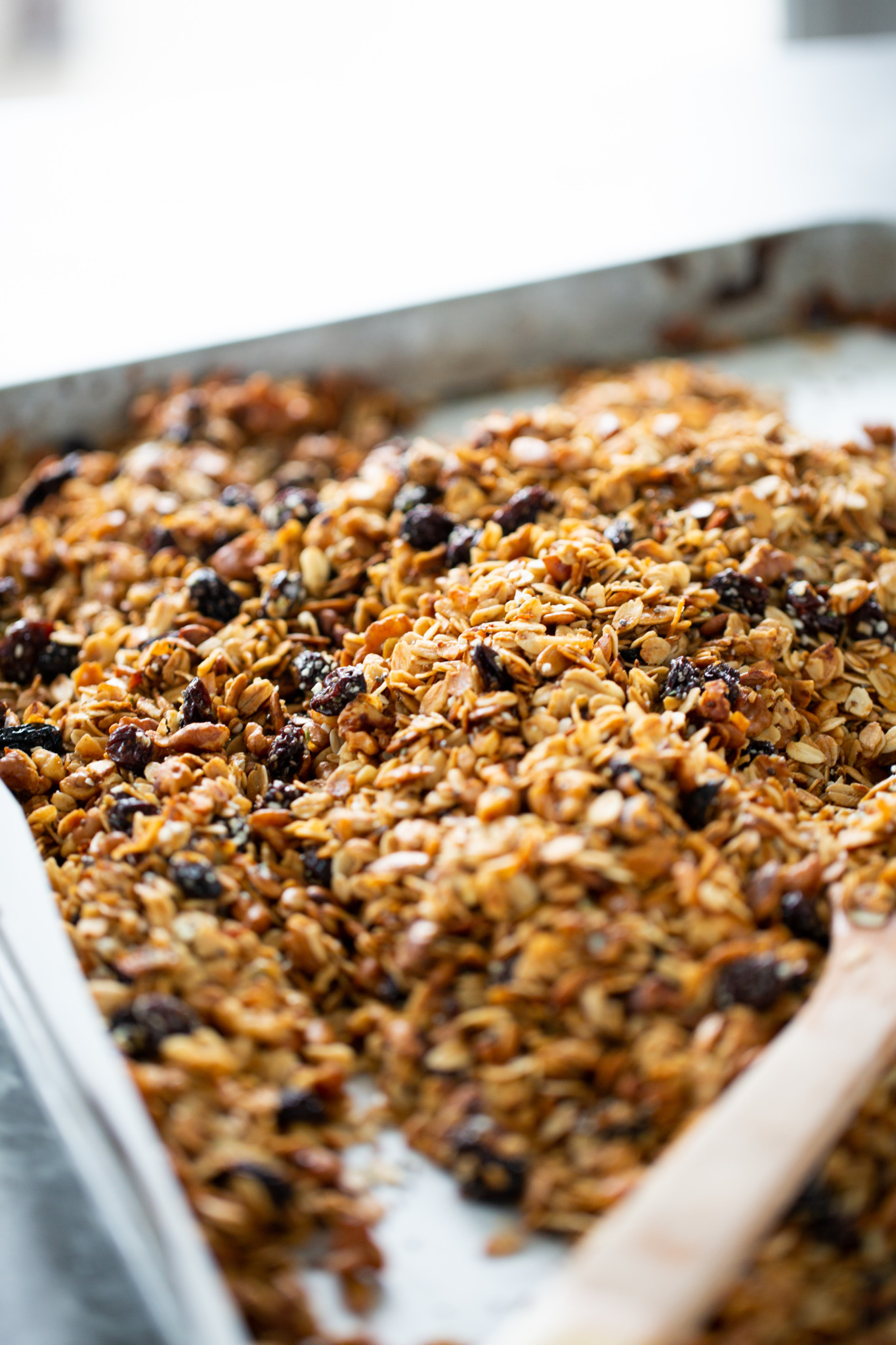 granola recién salida del horno