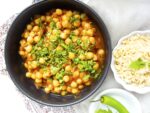 Chana masala, garbanzos con tomate y especies indias. Un plato vegano, delicioso y super fácil de preparar.