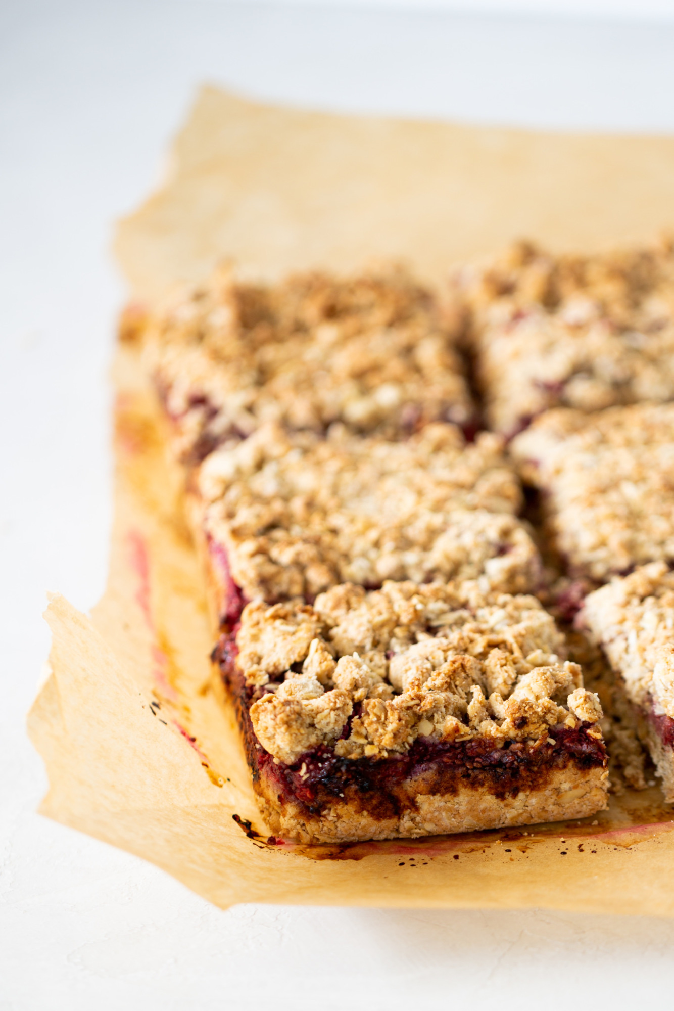 barritas de avena y frambuesa