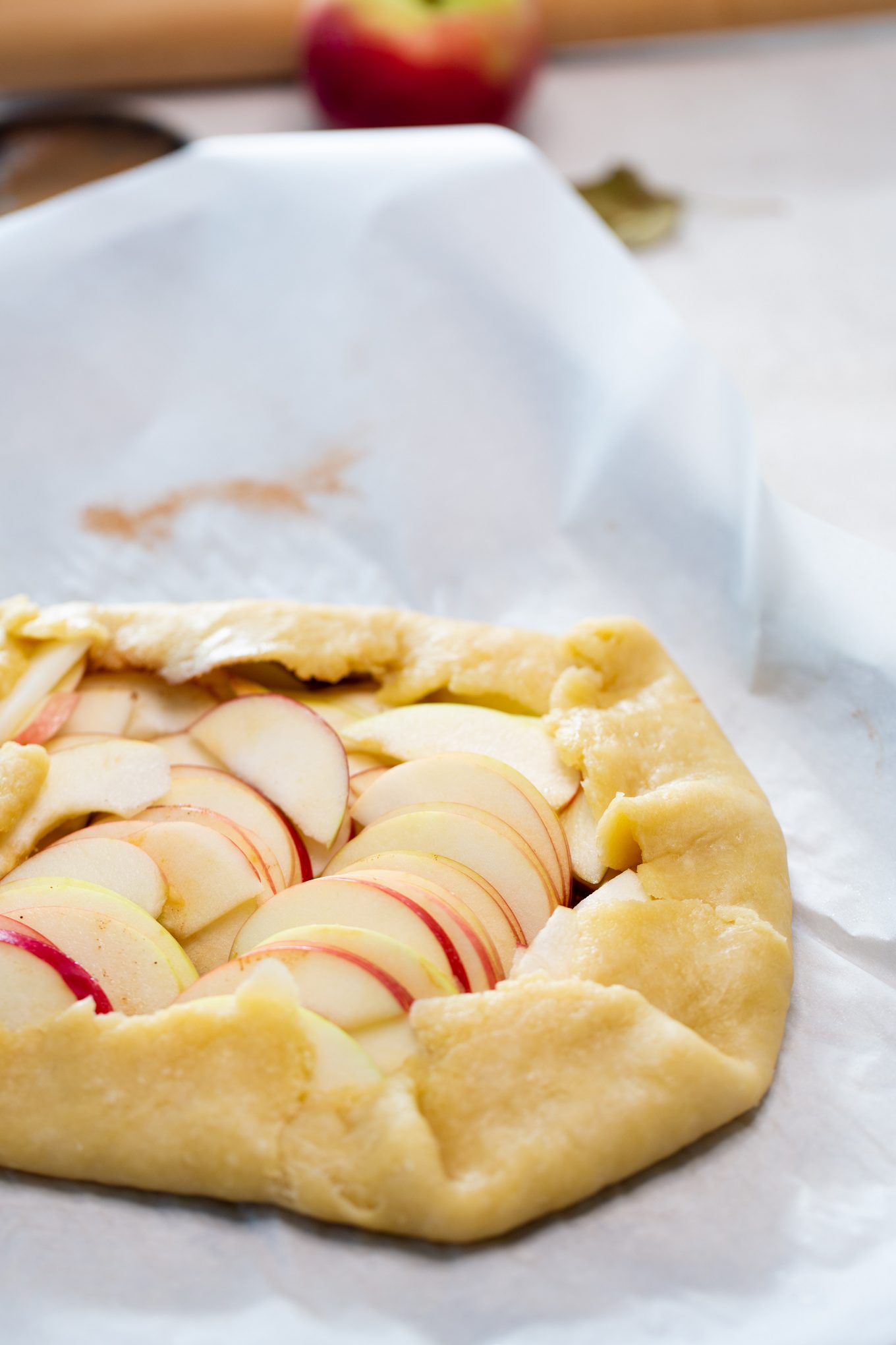 Galette de manzana antes de meter al horno