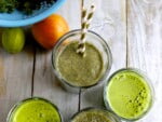 Smoothie y jugo verde