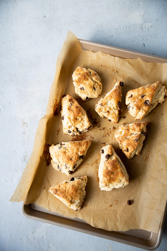 pan vegano dulce con chispas de chocolate