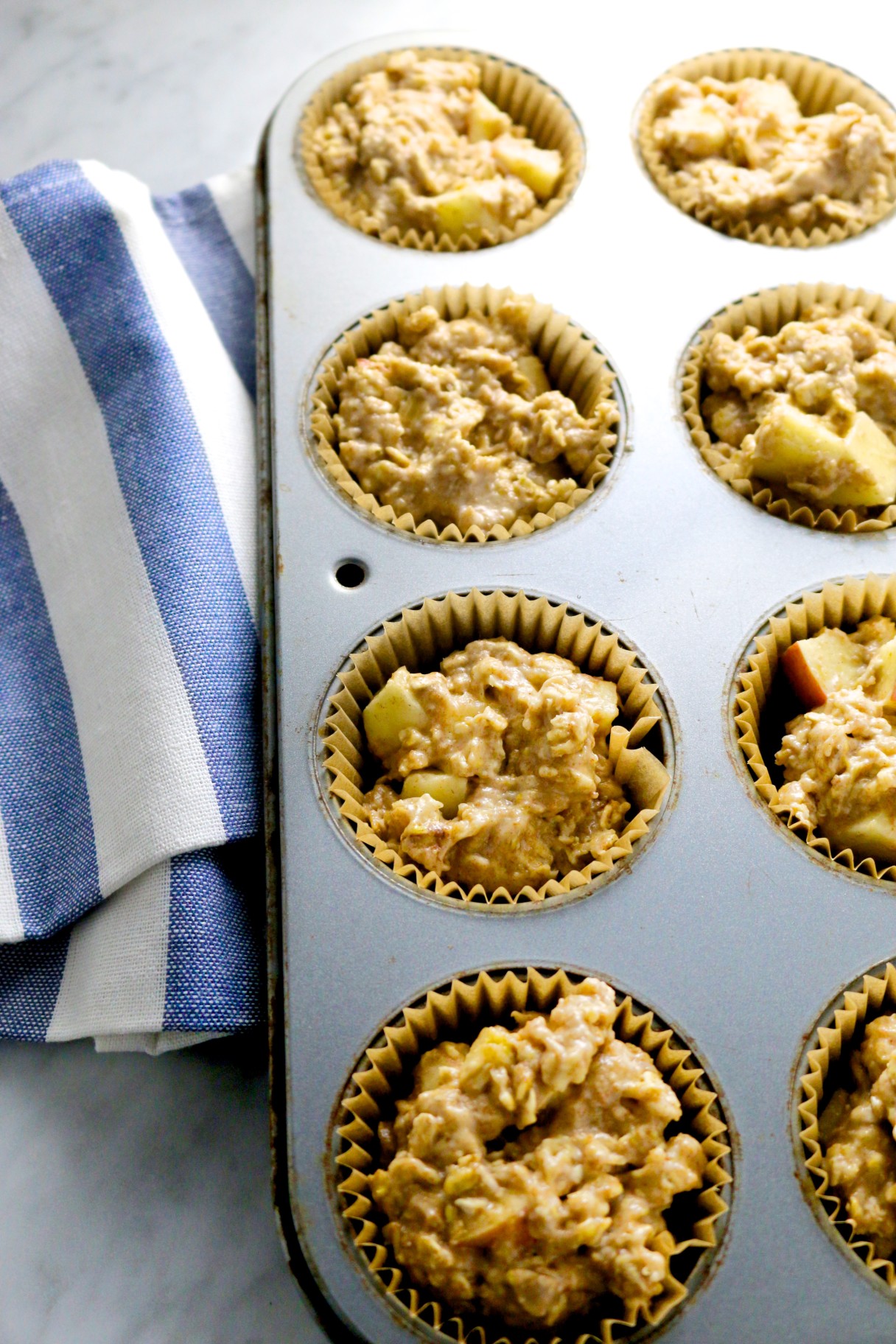 Muffins de manzana y avena
