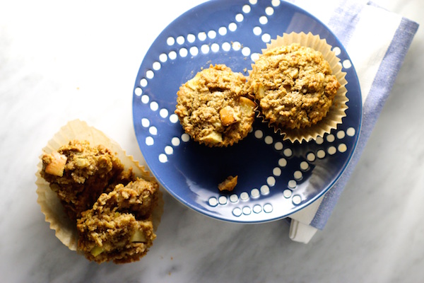 Muffins de manzana y avena
