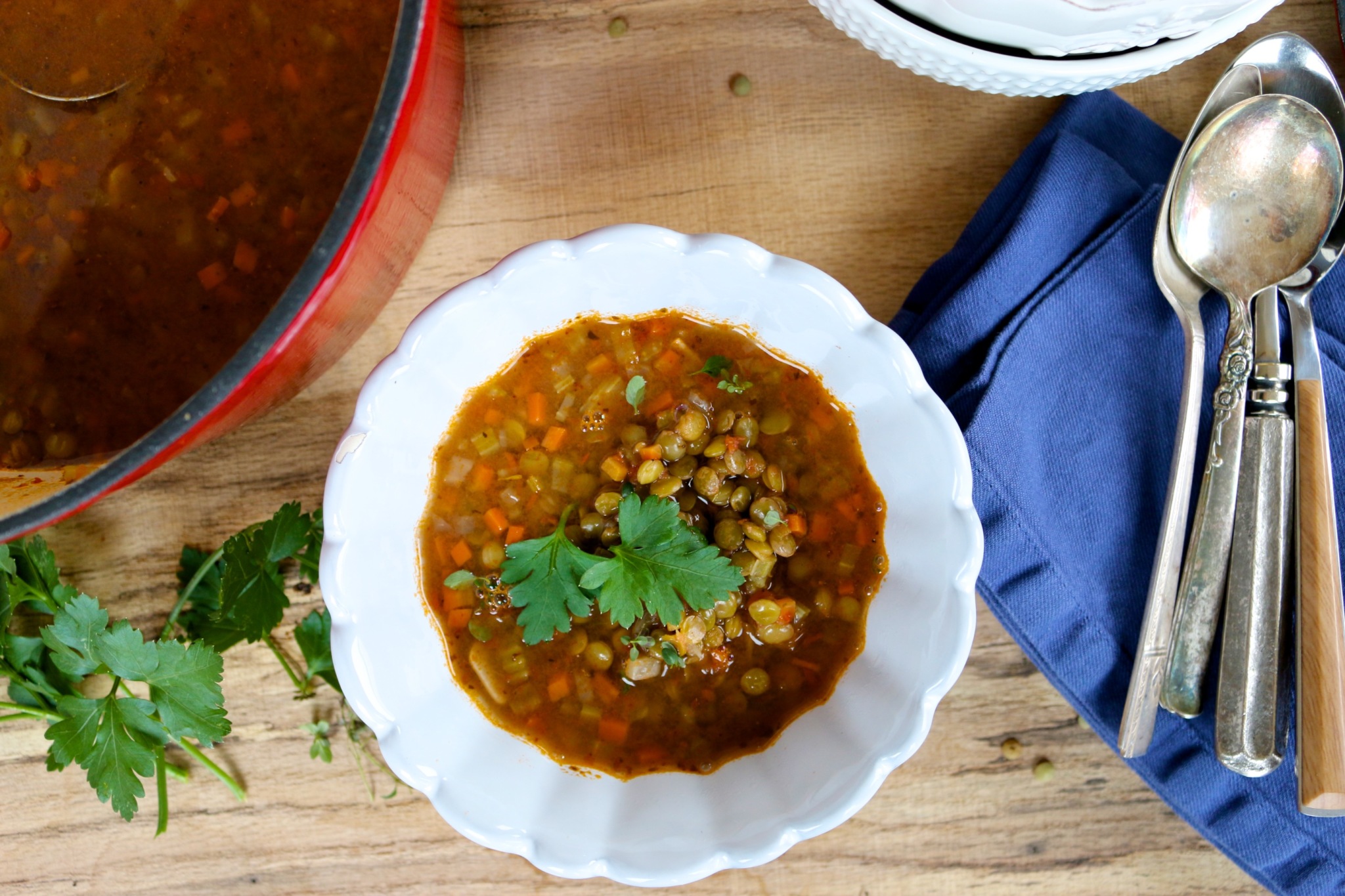 Sopa de lentejas @piloncilloyvainilla.com