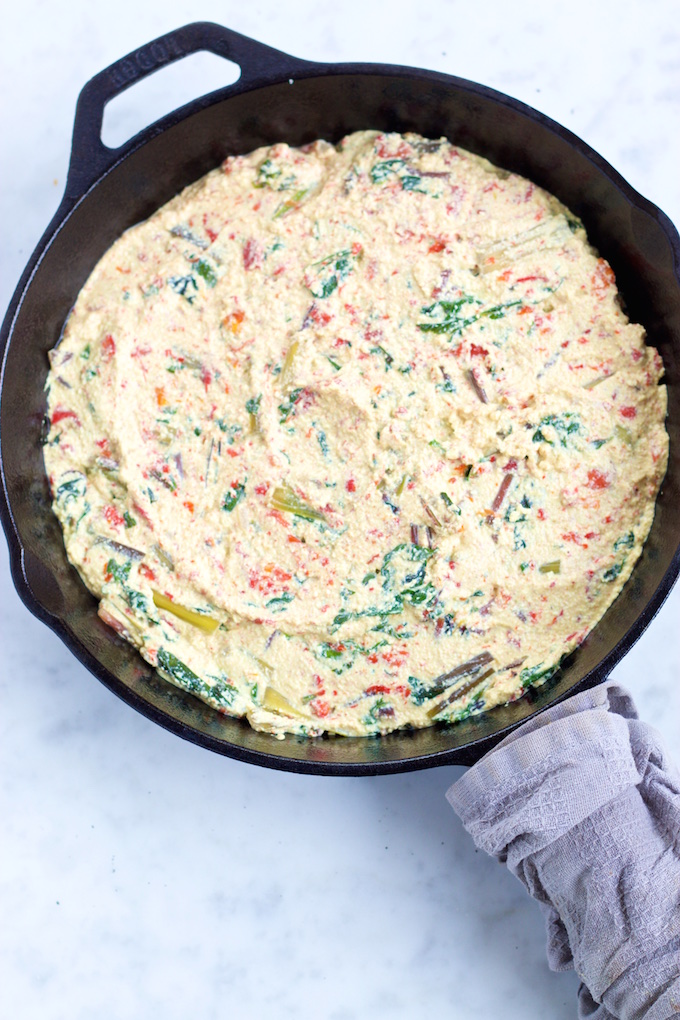 Frittata de acelga y pimiento rojo