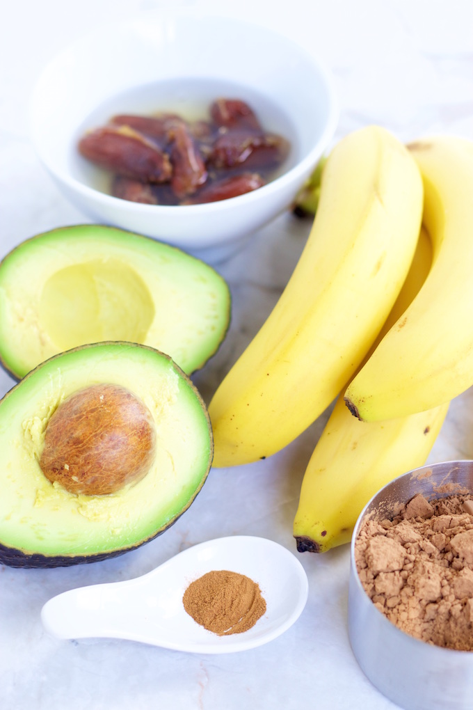 Pudín de chocolate y plátano