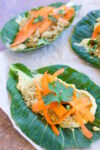 Wraps de hojas verdes, burritos veganos de hojas verdes con hummus y quinoa.