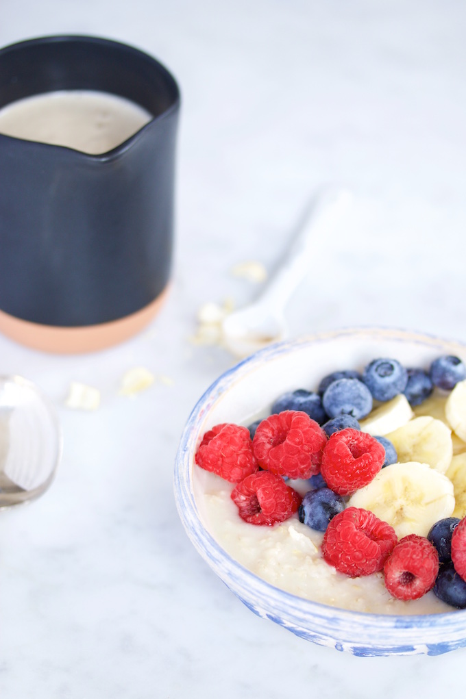 Avena con crema de cashews