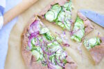 Galette de zucchini, rellena de almendras y en una costra 100% vegana.
