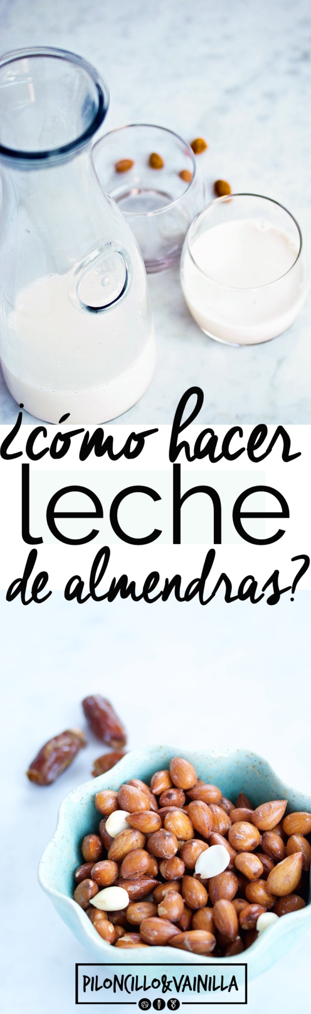 como hacer leche de almendras