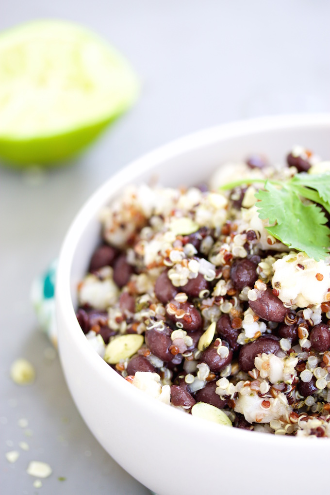 Ensalada de hominy y frijol negro.P&V.#vegan