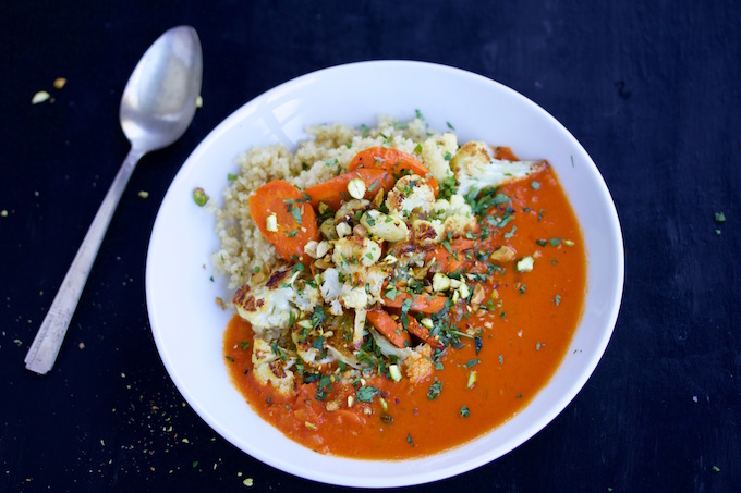 Curry Thai con verduras rostizadas en 15 minutos.p&V