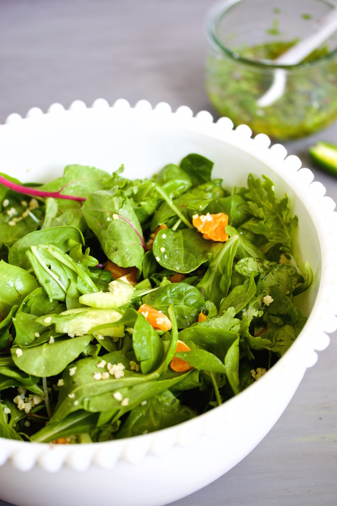 Ensalada de mandarina con aderezo con jalapeño (1)