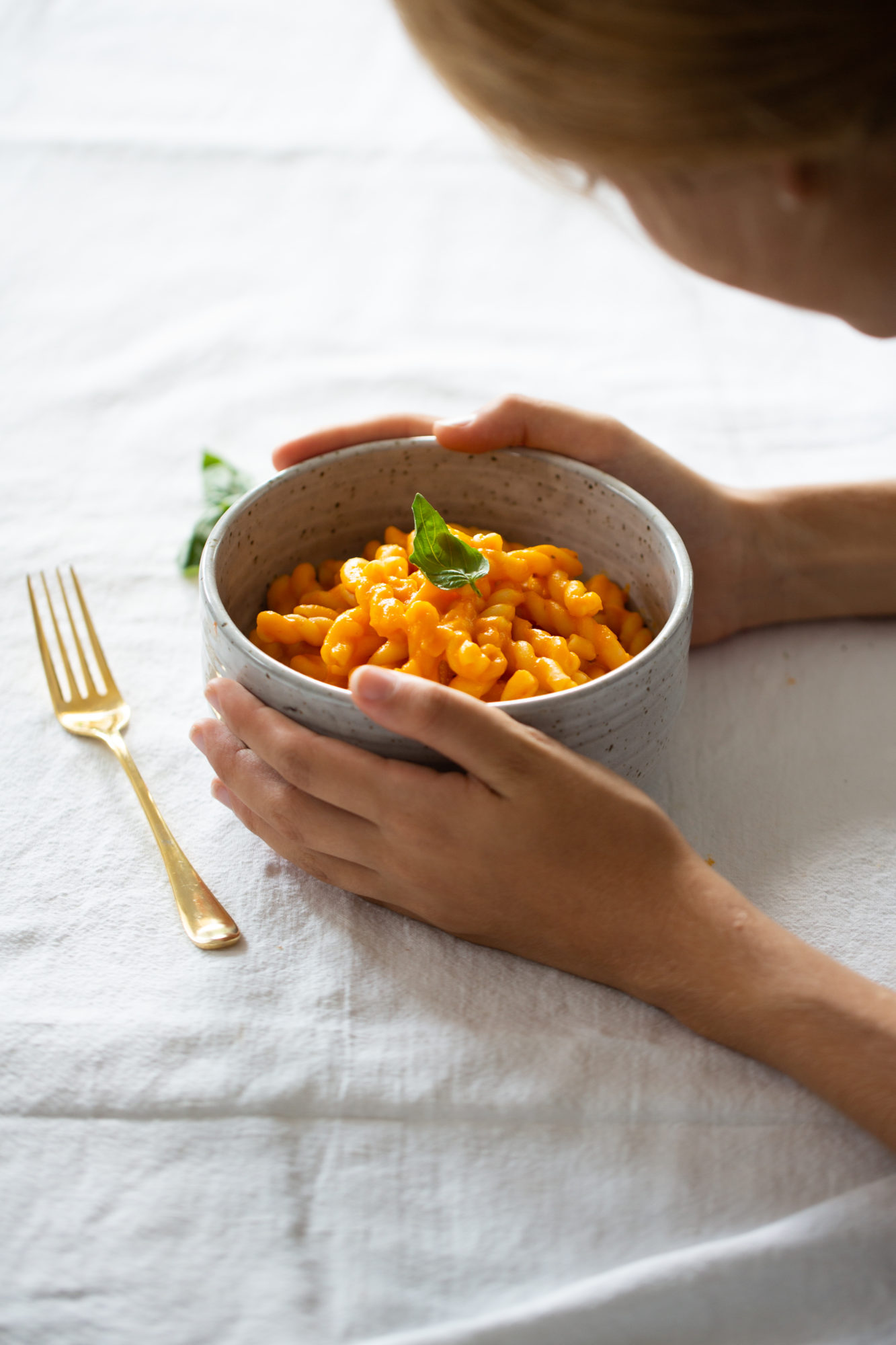 pasta con salsa de tomate y butternut squash