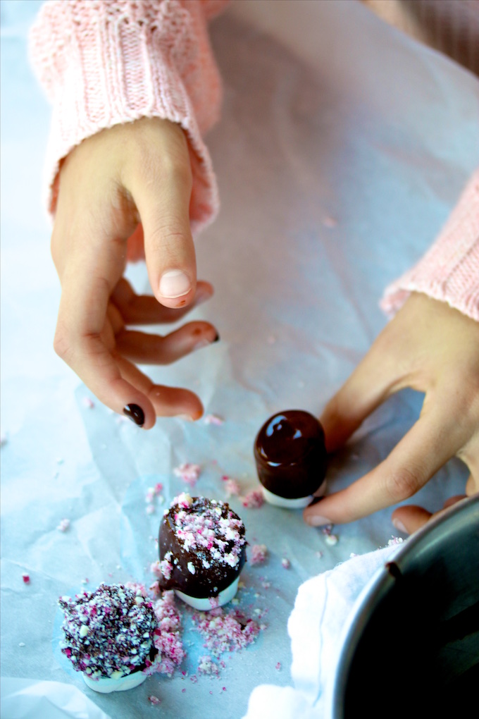 Bombones con chocolate.P&V