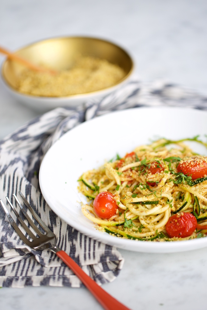 Pasta de zucchini con tomates cherry | Piloncillo&Vainilla