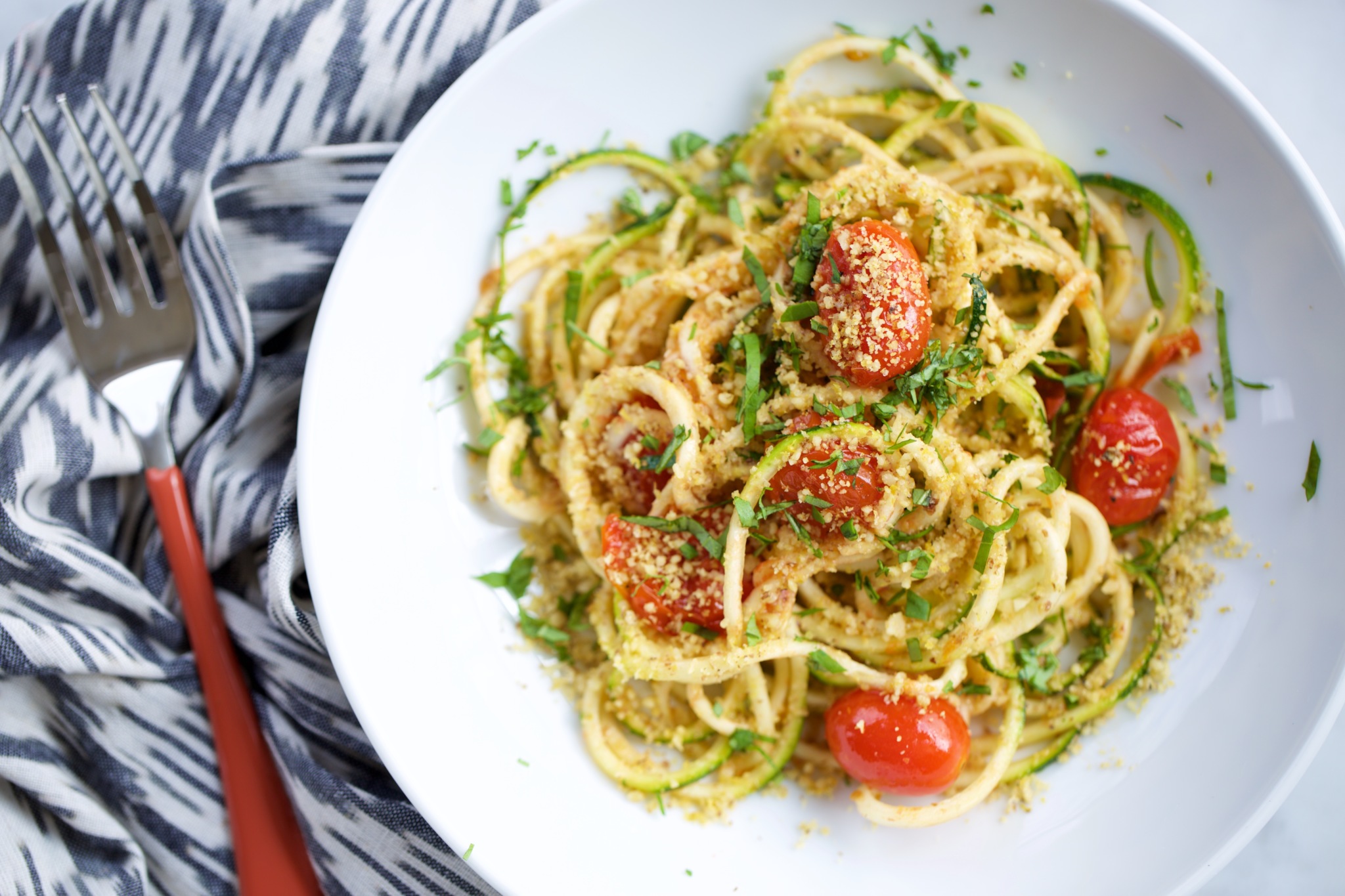 Pasta de zucchini con tomates cherry | Piloncillo&Vainilla