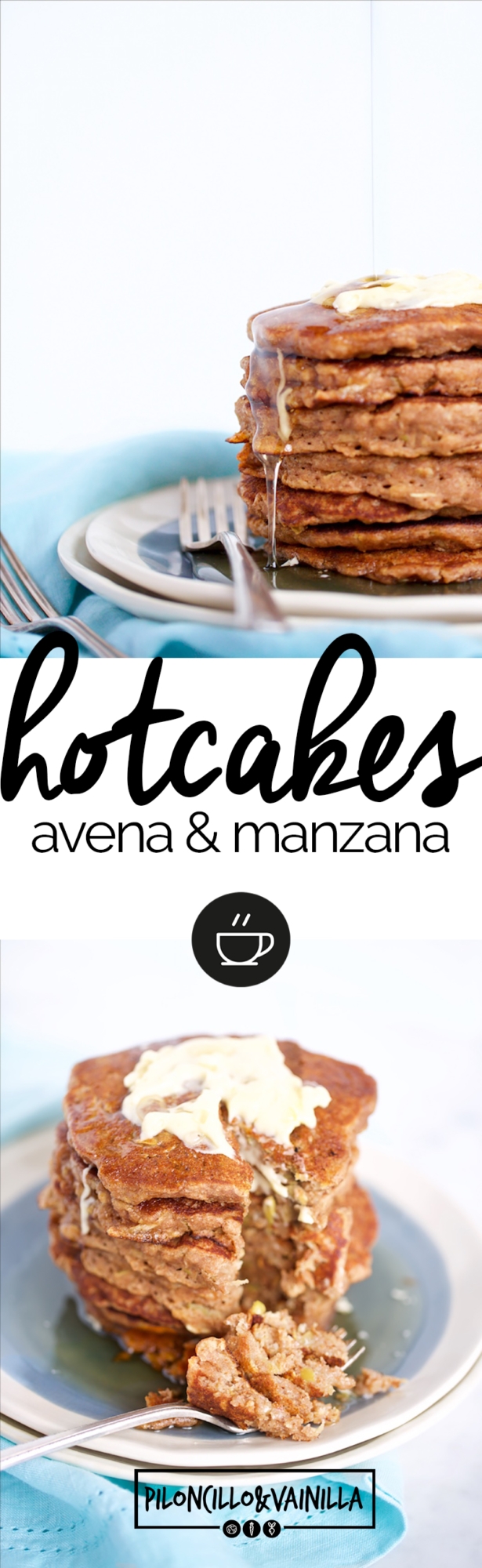 hotcakes de avena y manzana