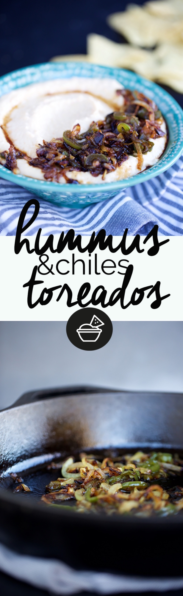 hummus con chiles toreados.