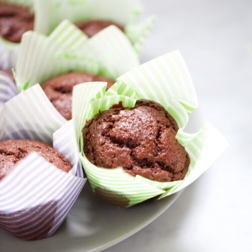 Muffins de chocolate vegan, super ricos y bien fáciles de hacer