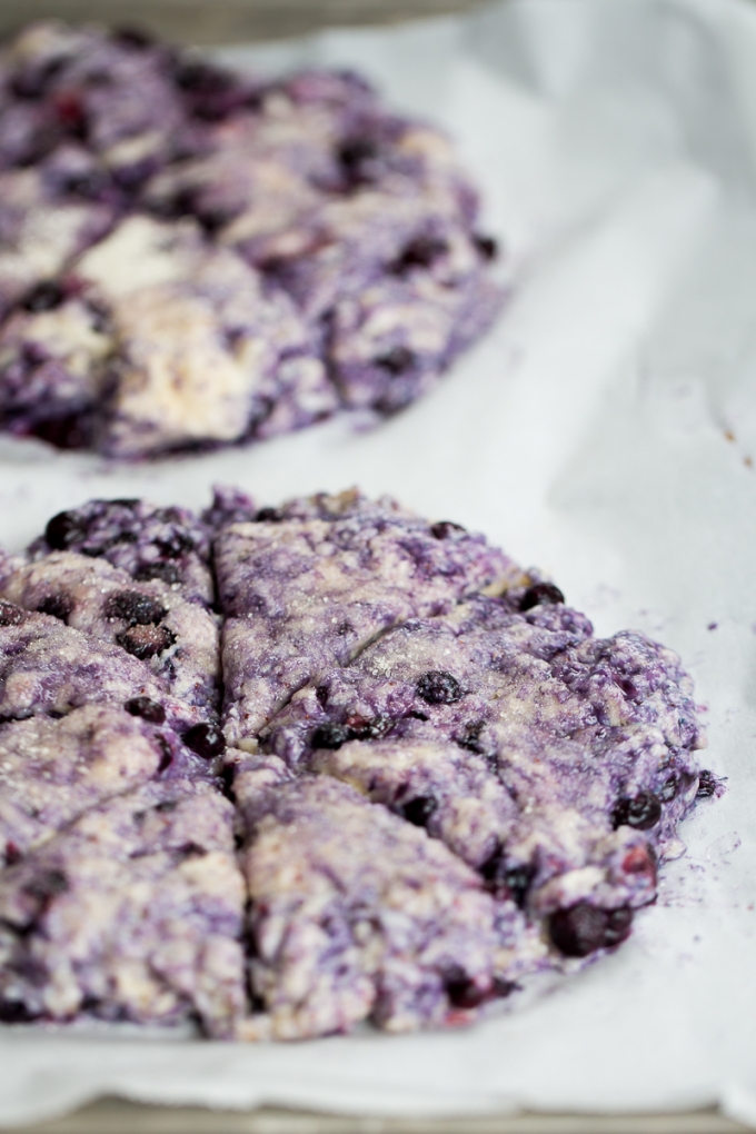 Scones de blueberries antes de meter al horno