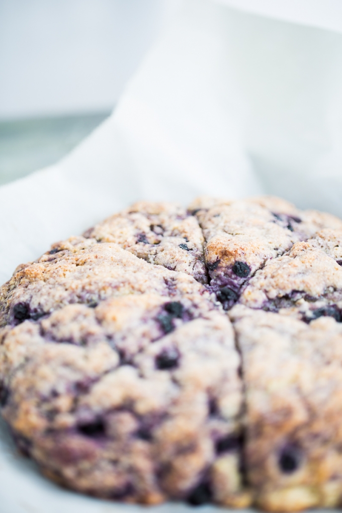 Blueberry scones recién salidos del horno