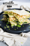 quesadilla de kale y frijol blanco