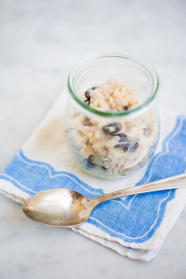 Arroz con leche de coco, postre mexicano en versión vegana.