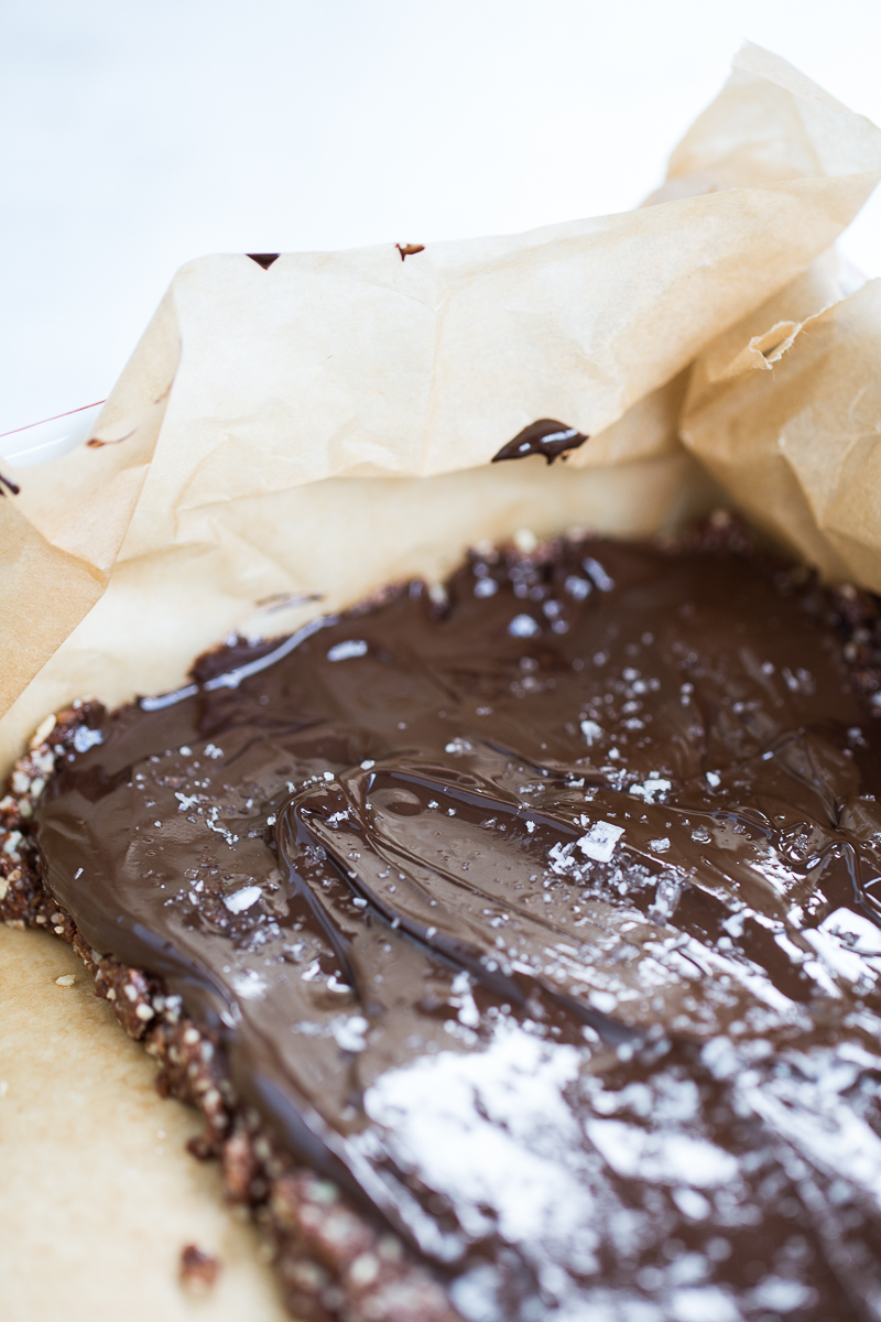 Barras de almendra y chocolate