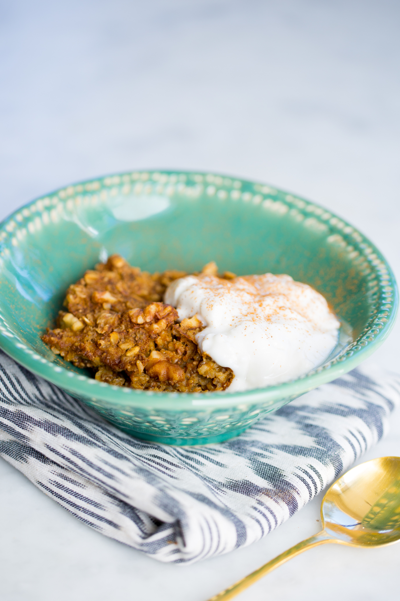 Avena al horno con calabaza y nueces. Desayuno rapido,vegano y super nutritivo.