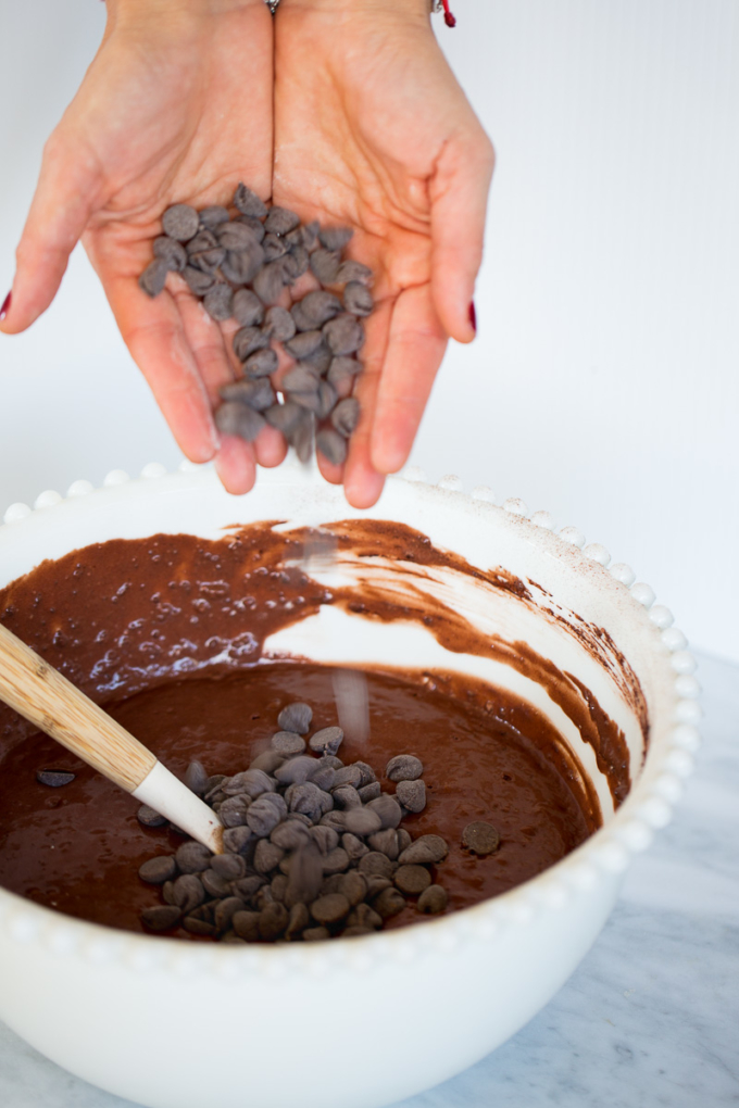 Receta de pancakes, hotcakes veganos de chocolate.