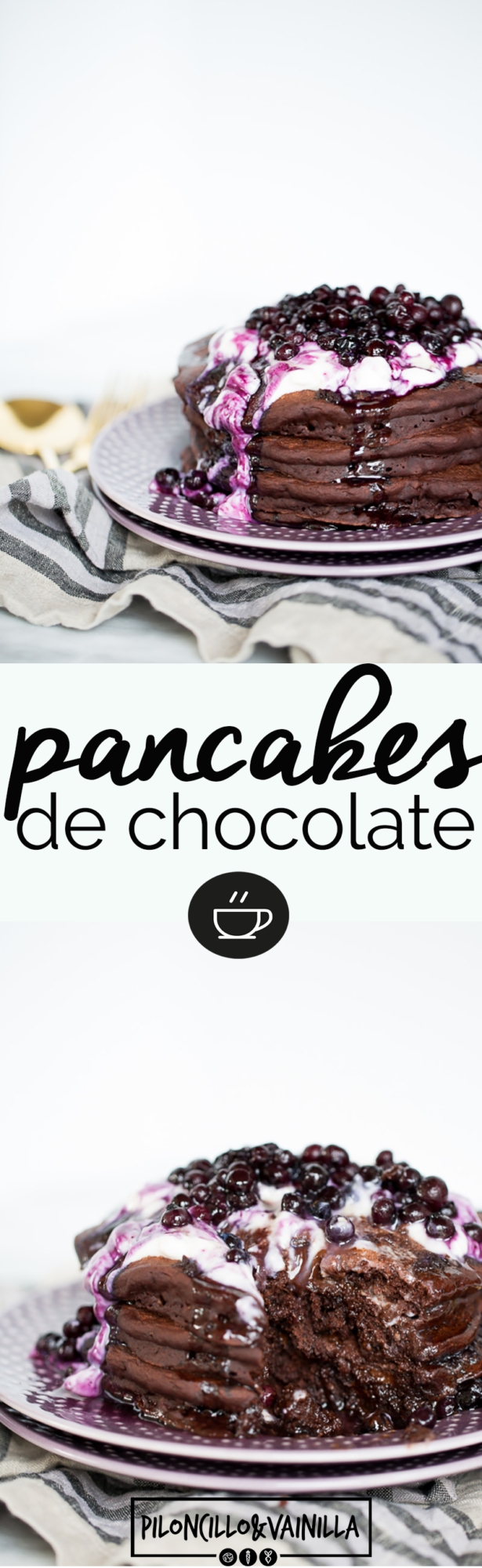 pancakes de chocolate