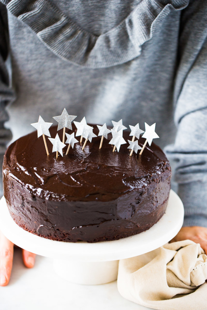 Pastel de chocolate vegano 