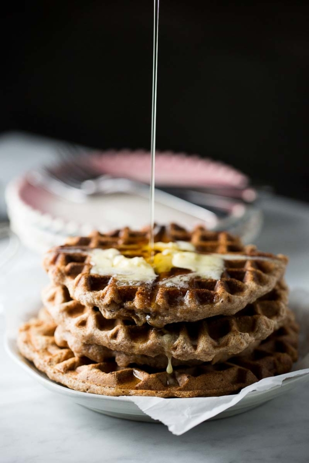 Waffles con proteína de almendra