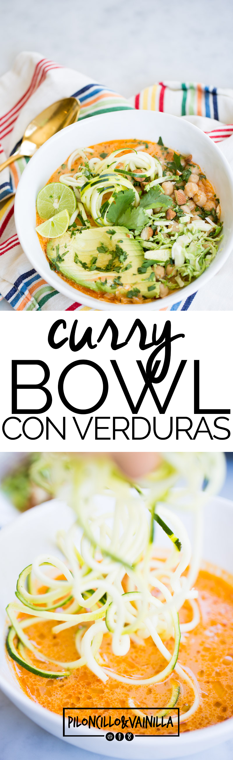 Receta super saludable de curry rojo con verduras en cinco minutos. Es de las recetas más rápidas y ricas que hay en el blog.#recetavegana, #recetasaludable, #recetasana