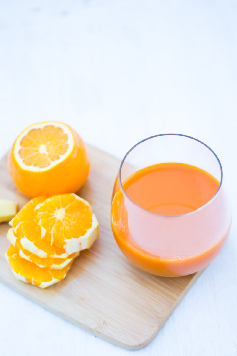 jugo de zanahoria y naranja