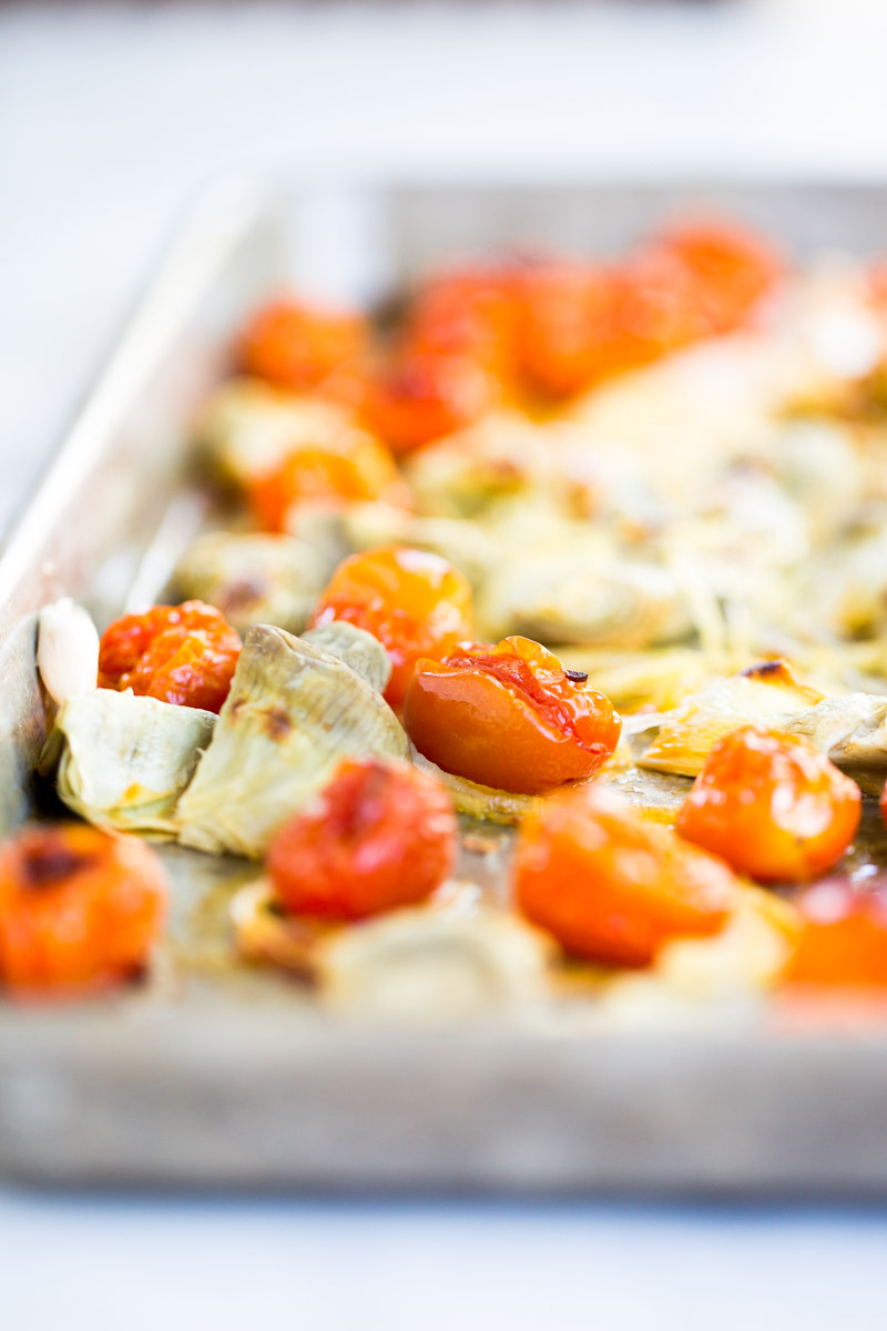 Pasta con verduras asadas, receta vegana, fácil y deliciosa.