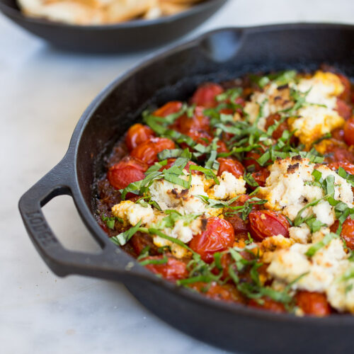 Receta de shakshuka vegana.