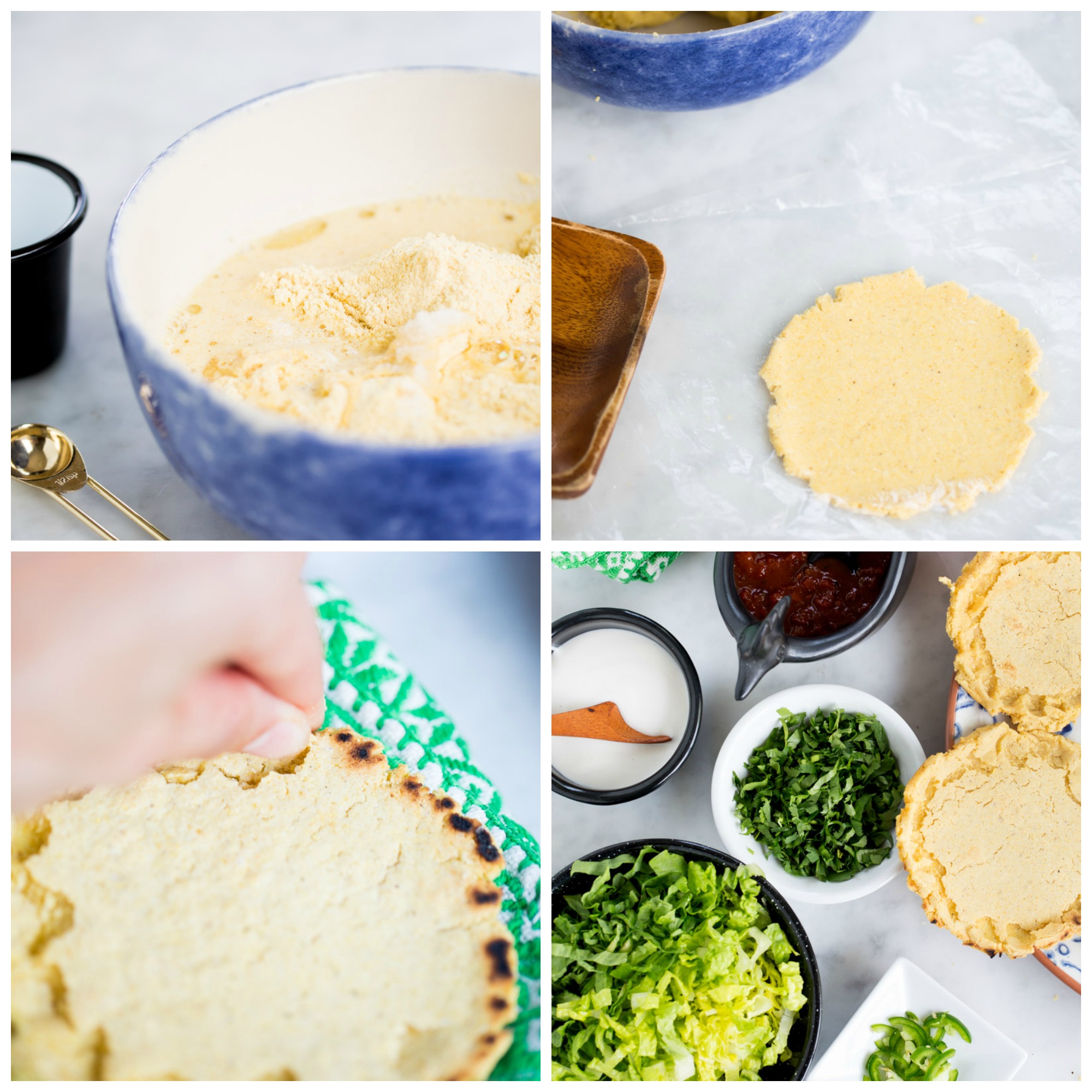 Fotos del proceso para hacer sopes.