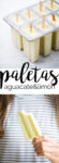 Receta de paletas verdes de aguacate y limón.