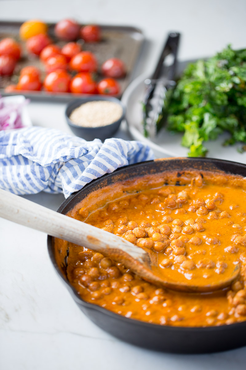 garbanzos en salsa de mole