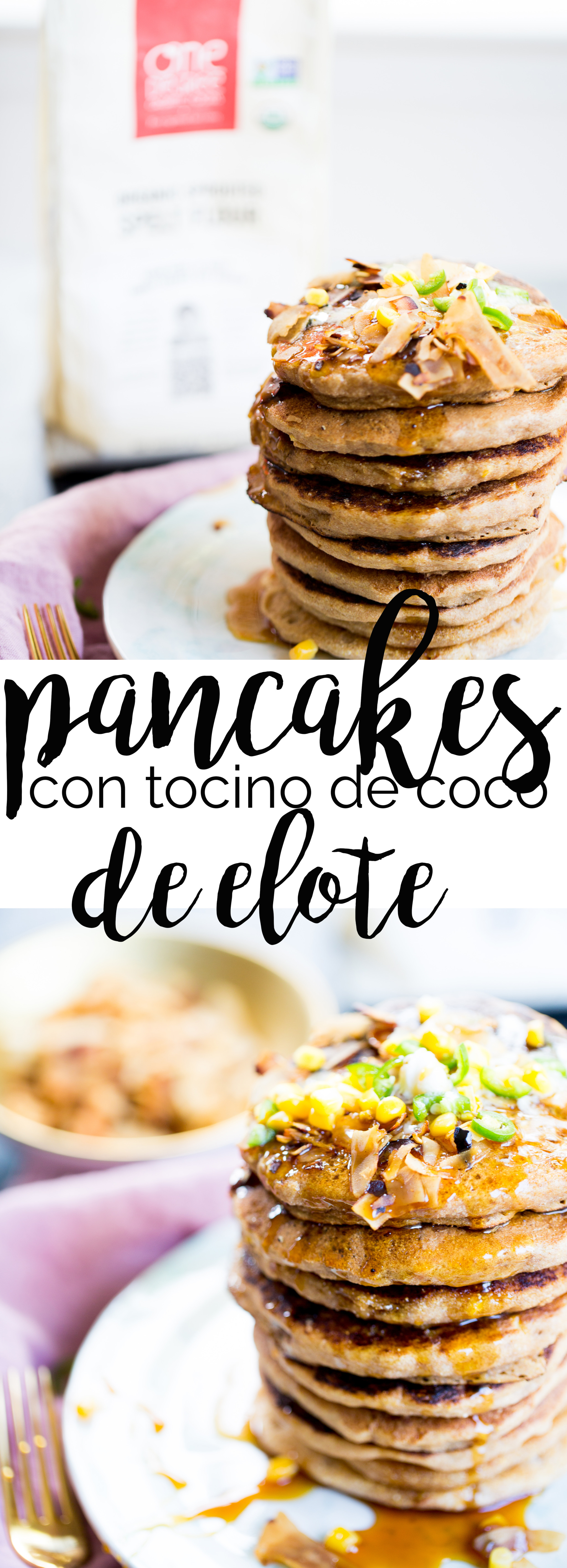 Receta para hacer pancakes de elote con