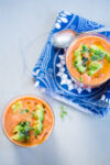 Receta para hacer sopa fría de sandía o gazpacho de sandía, receta super fácil, deliciosa y super nutritiva.