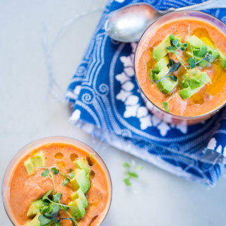 Receta para hacer sopa fría de sandía o gazpacho de sandía, receta super fácil, deliciosa y super nutritiva.