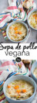 sopa vegana de pollo