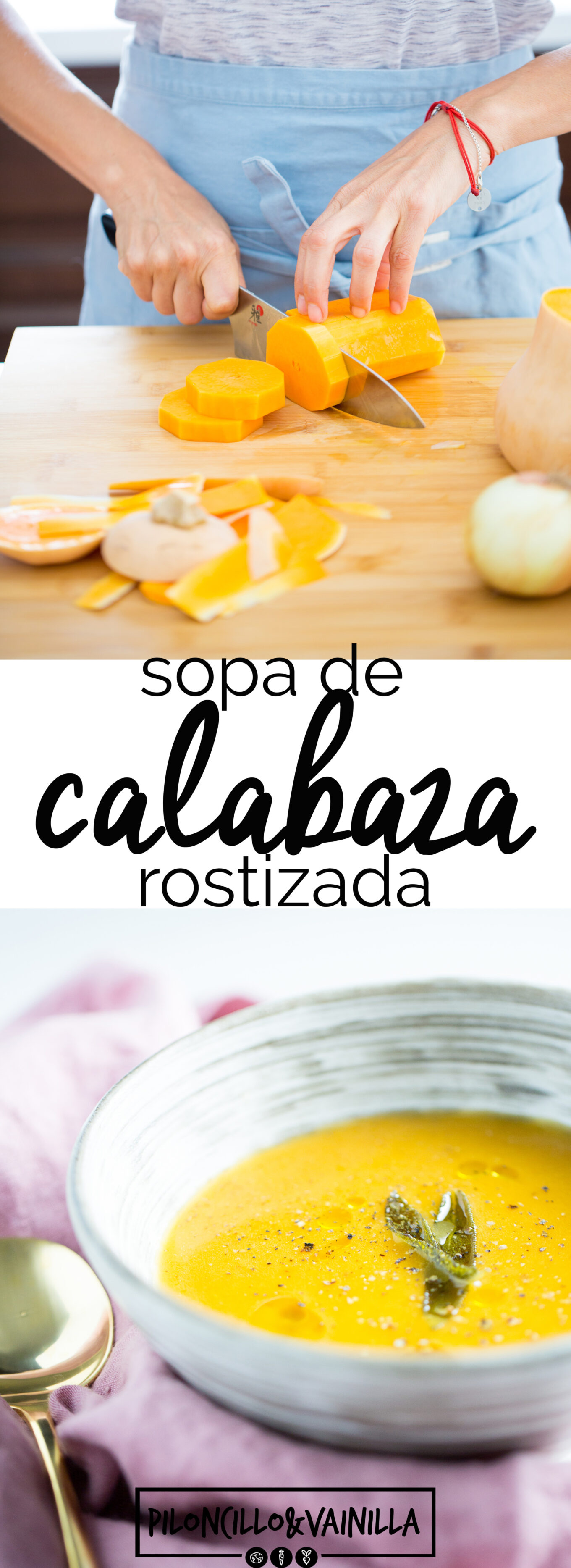 sopa de calabaza rostizada