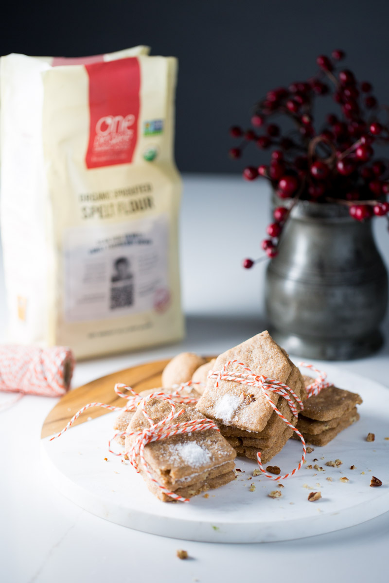 Pecan spelt one bowl Christmas cookies.