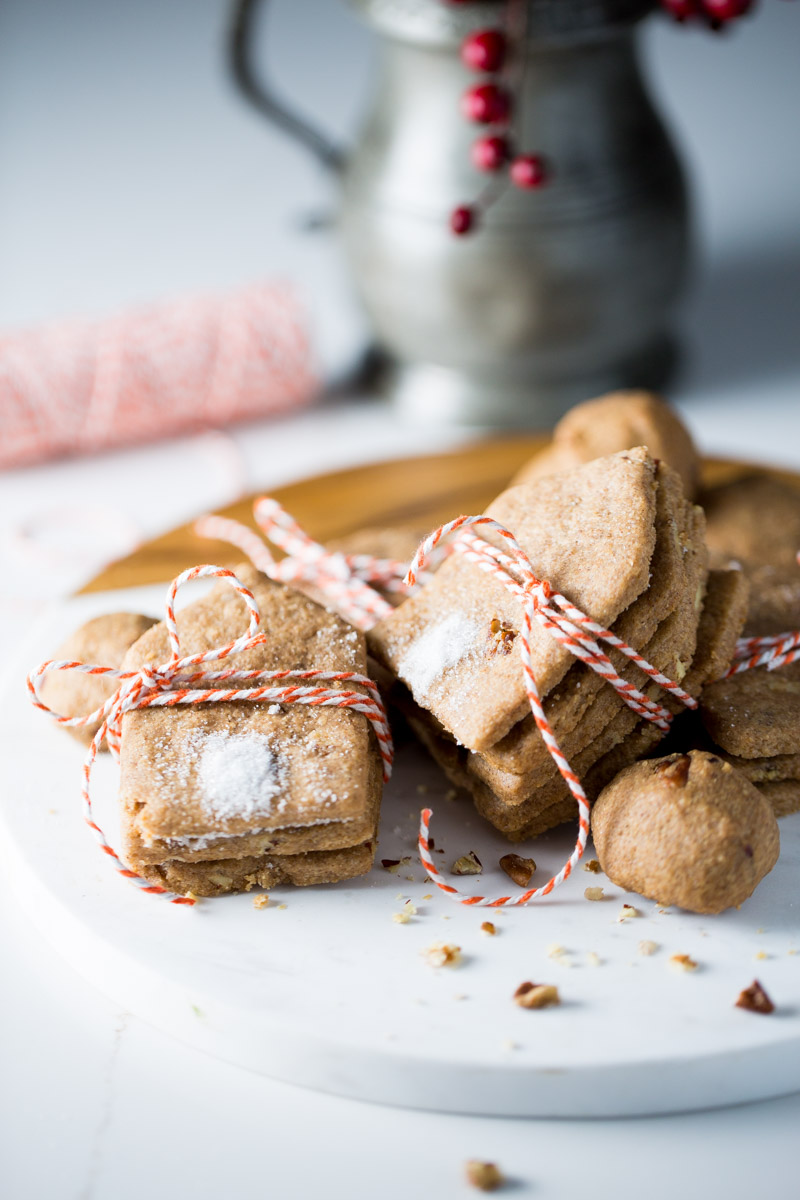 Galletas de nuez sin huevo o lácteos - Piloncillo y Vainilla