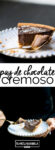 Receta de pay cremoso de chocolate, receta de postre vegano.
